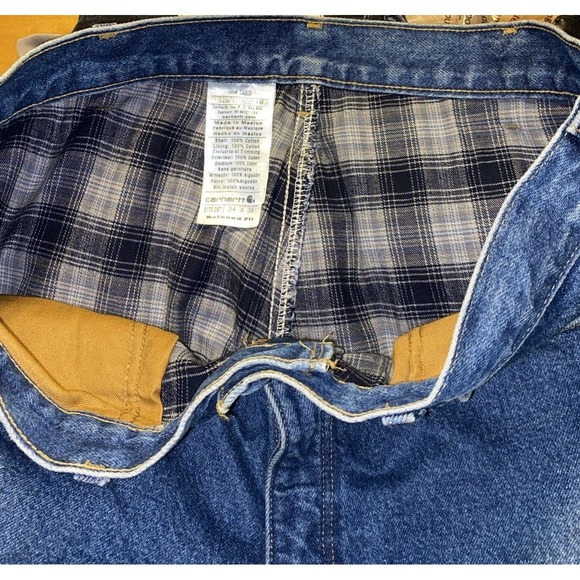 Carhartt 104939‎ Rugged Flex Relaxed Fit Fleece Lined 5 Pocket Jean Size 34x36 - Picture 8 of 8